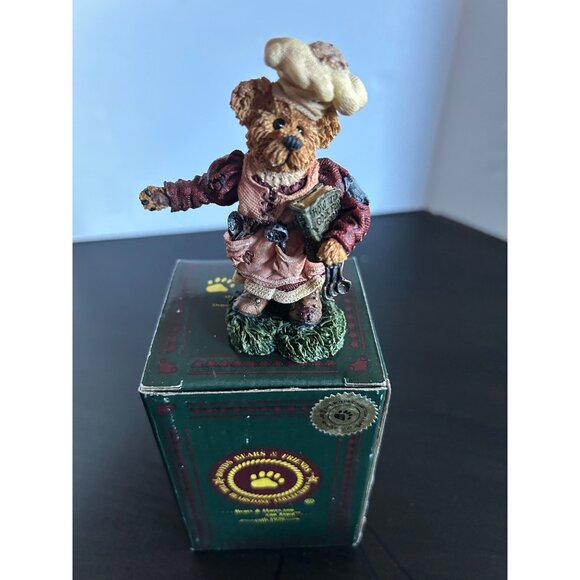 Boyd Bears & Friends Bernice Figurine Chef Cook & Bottle Washer 2427 Collectible - Picture 4 of 10